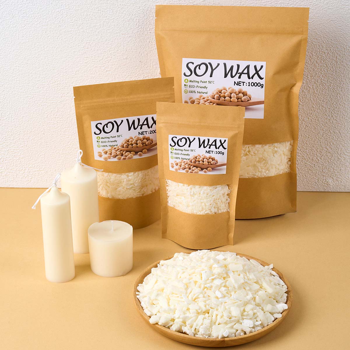 Candle Supplies Tins - 1 Pounds Pure White Soy Wax