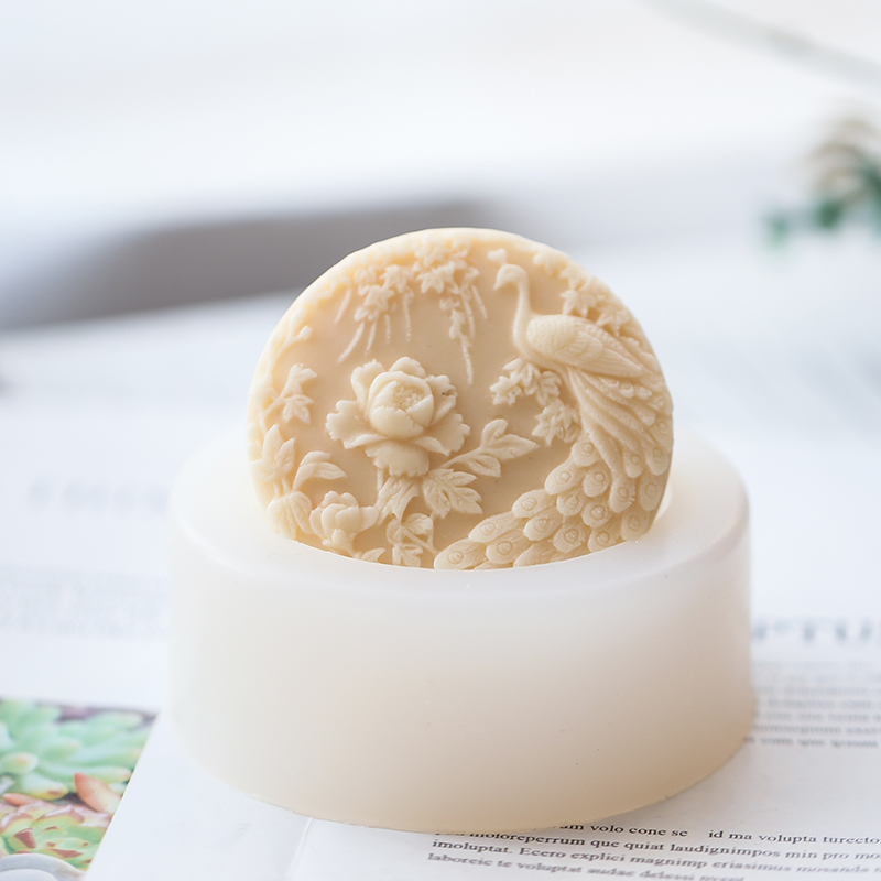 Candle Supplies Tins - Chim Công Họa Tiết Hoa Xà