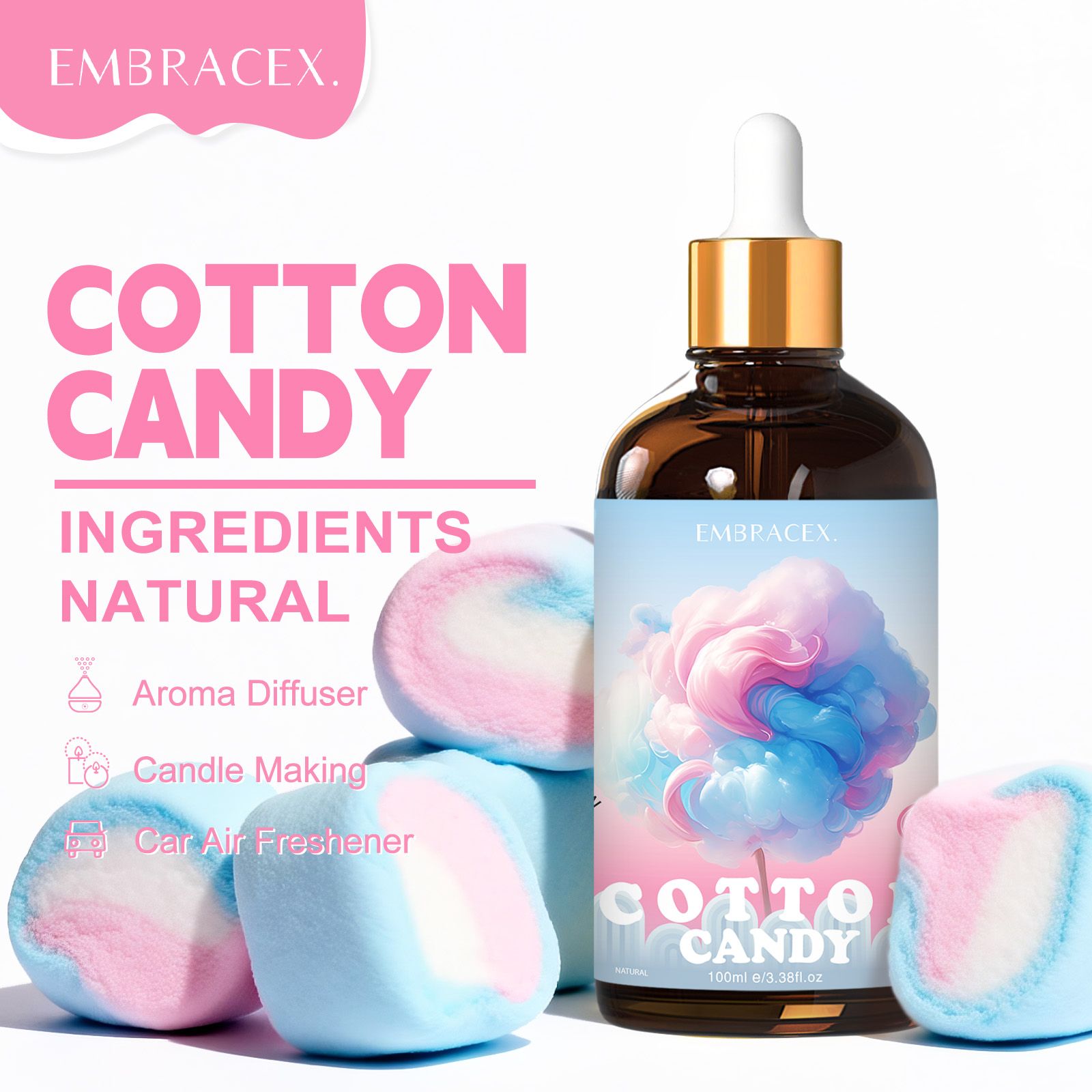 100ml Cotton Candy Fragrance O - đánh giá và giá Candle Supplies Free Shipping