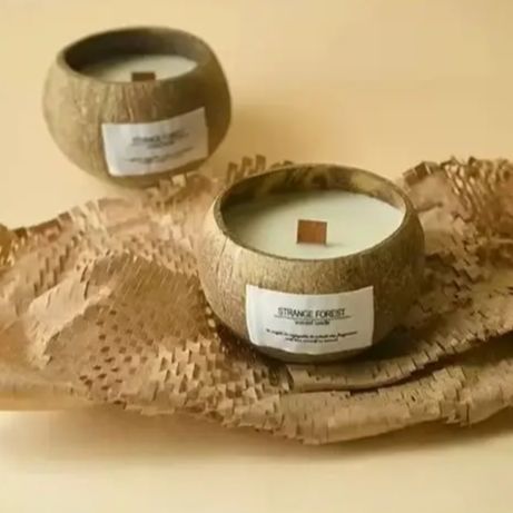 Natural Coconut Shell Scented  - đánh giá và giá Candle Supplies Free Shipping