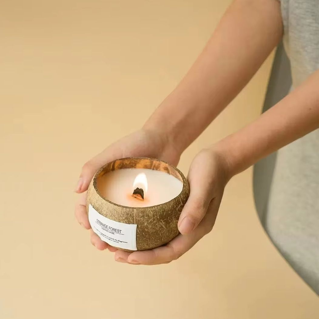 Natural Coconut Shell Scented  - đánh giá và giá Candle Supplies Free Shipping