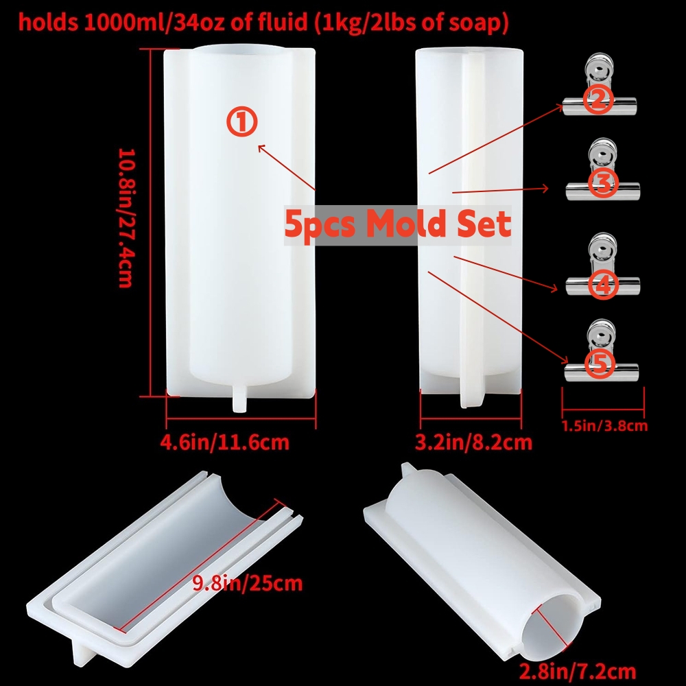 Big Cylinder Tube Soap Mold wi - đánh giá và giá Candle Supplies Tins