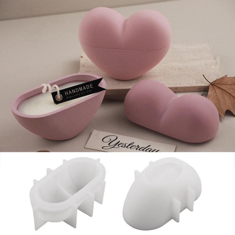 DIY Heart Shape Candle Jar Sil - đánh giá và giá Candle Vessel Supplies