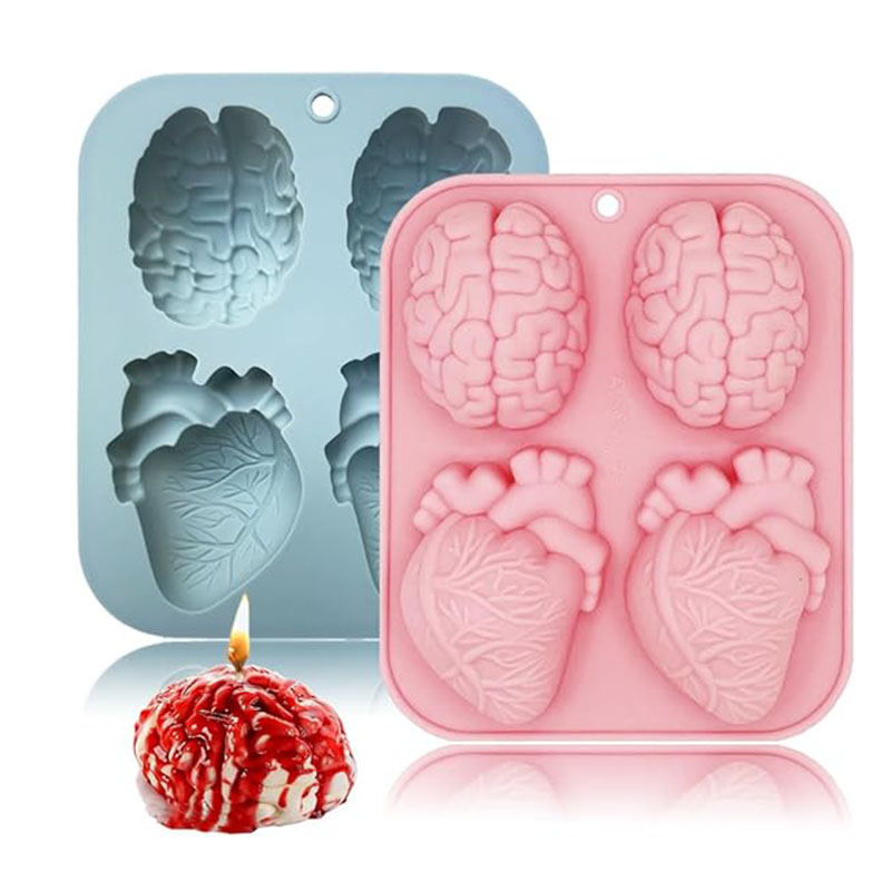 Human Brain And Heart Silicone - đánh giá và giá Candle Supplies Tins