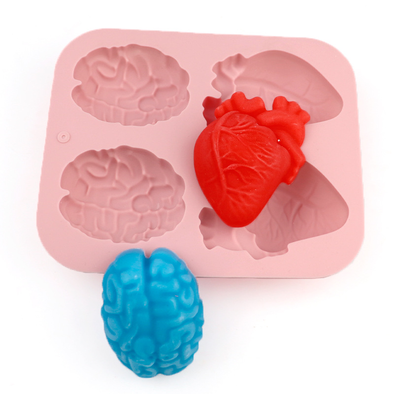 Human Brain And Heart Silicone - đánh giá và giá Candle Supplies Tins