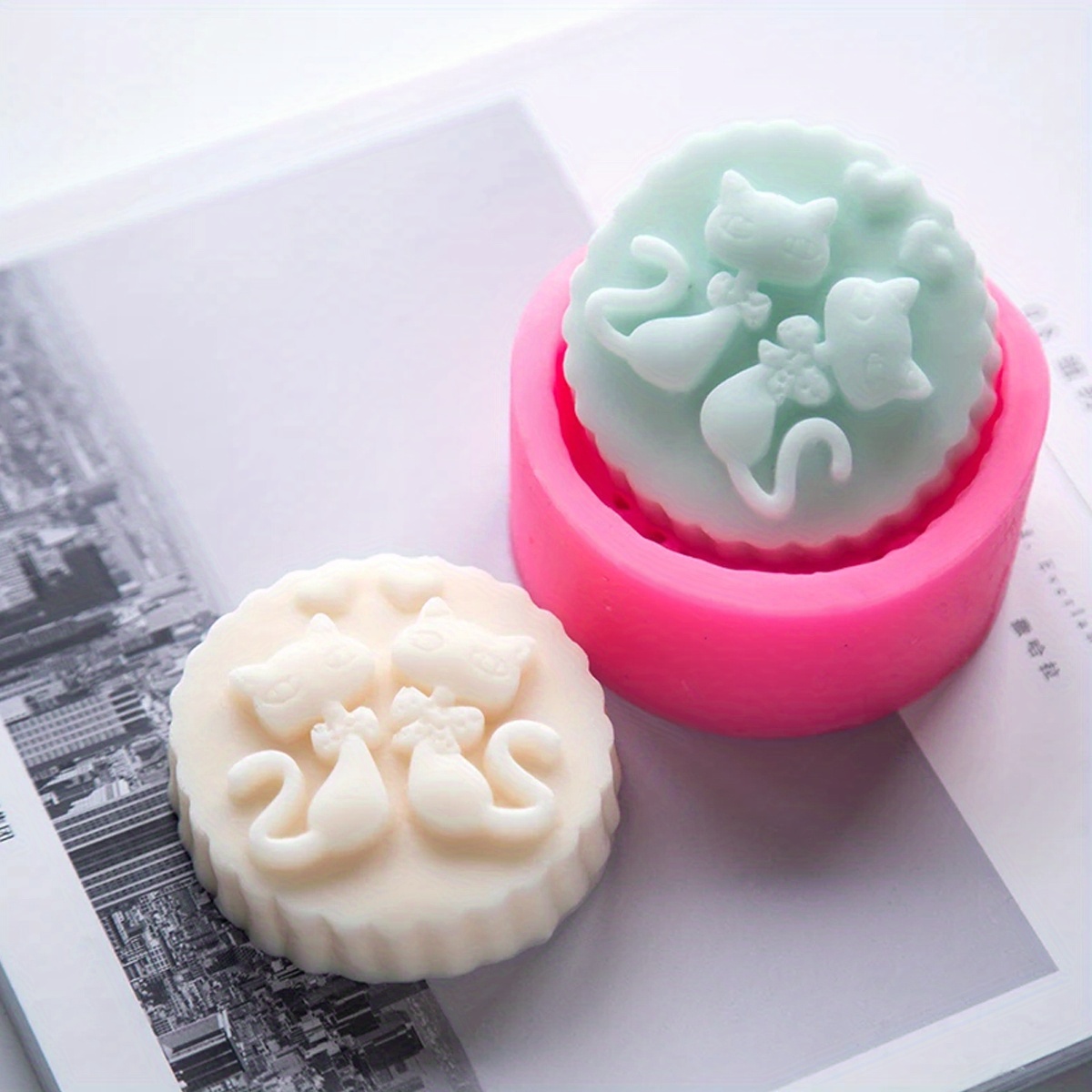 1-Piece Silicone Cat Soap Mold - đánh giá và giá Candle Supplies Tins