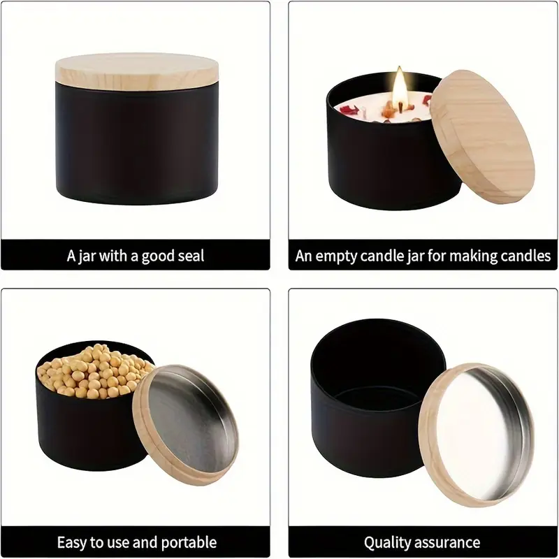 192pcs 8oz Matte Black/white   - đánh giá và giá Candle Vessel Supplies