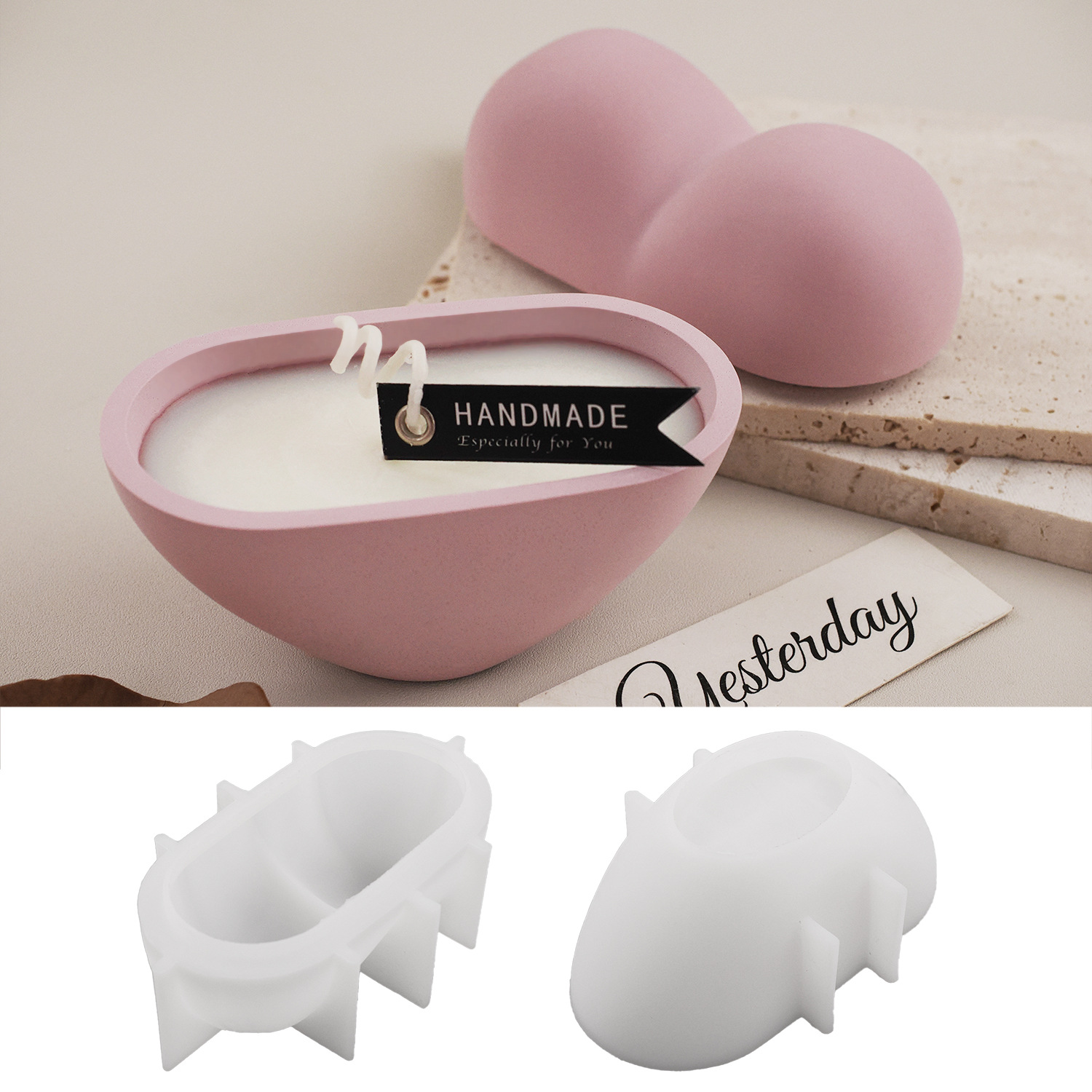DIY Heart Shape Candle Jar Sil - đánh giá và giá Candle Vessel Supplies