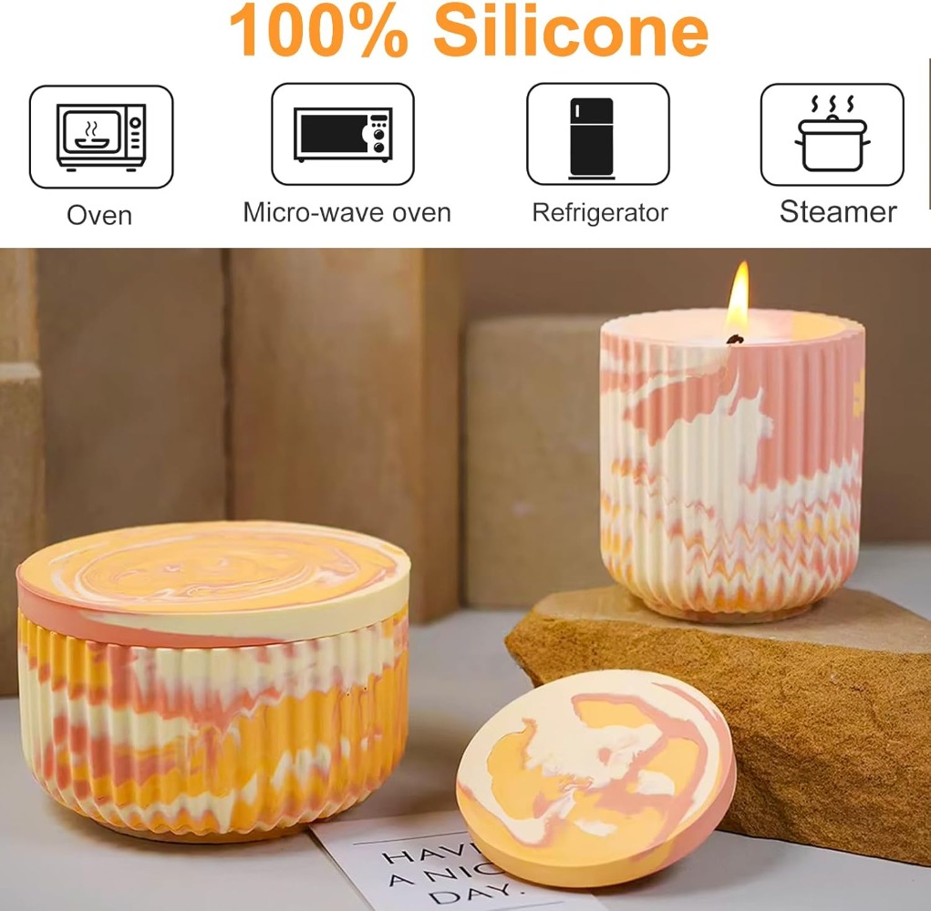 Silicone Mold for Striped Roun - đánh giá và giá Candle Vessel Supplies