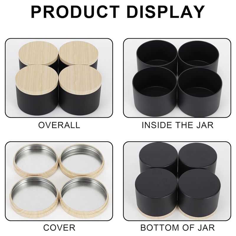 24 Pack 4 Oz Black Candle Tins - đánh giá và giá Black Tin Candle