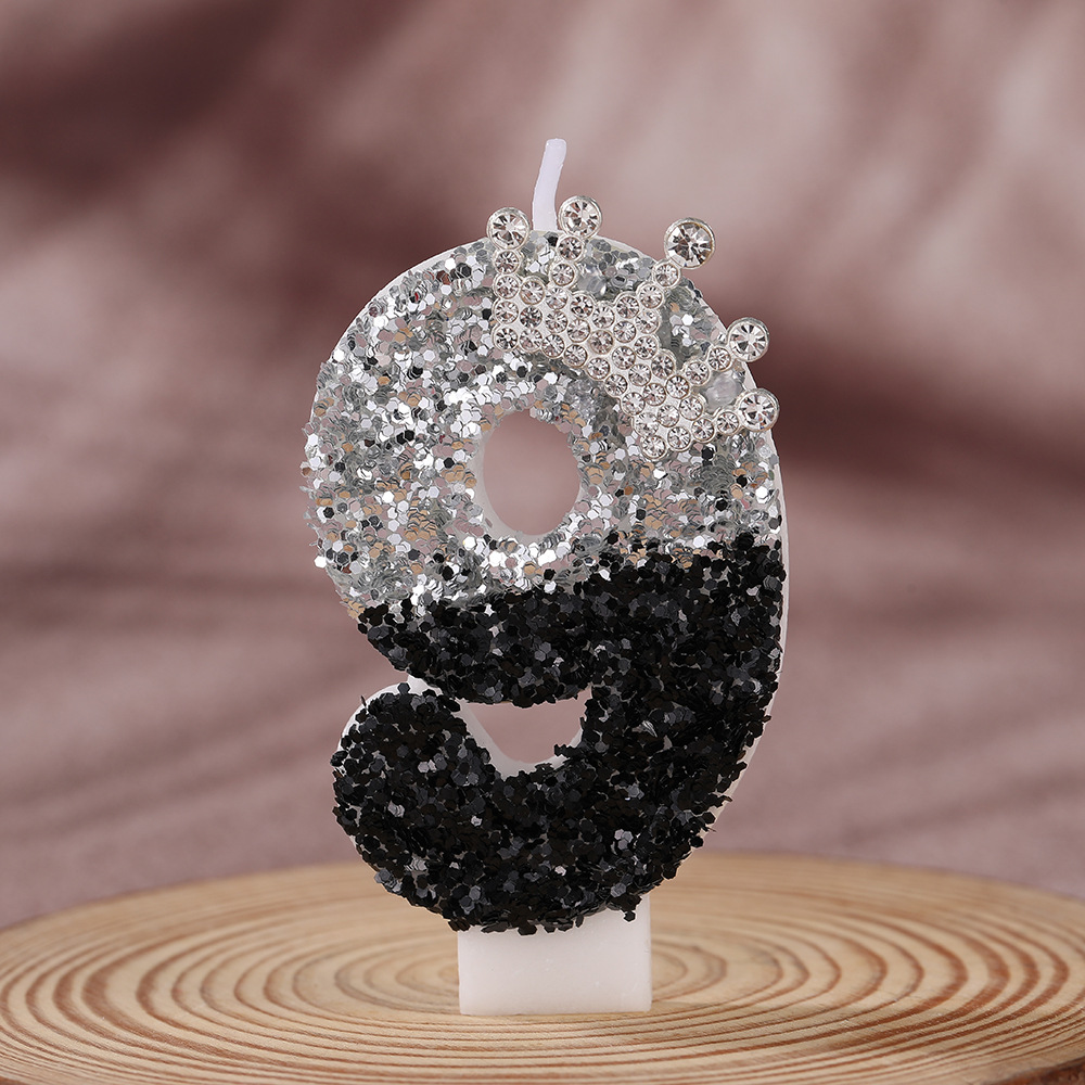 Black Silver Gradient Crown Ha - đánh giá và giá Candle Supplies Free Shipping