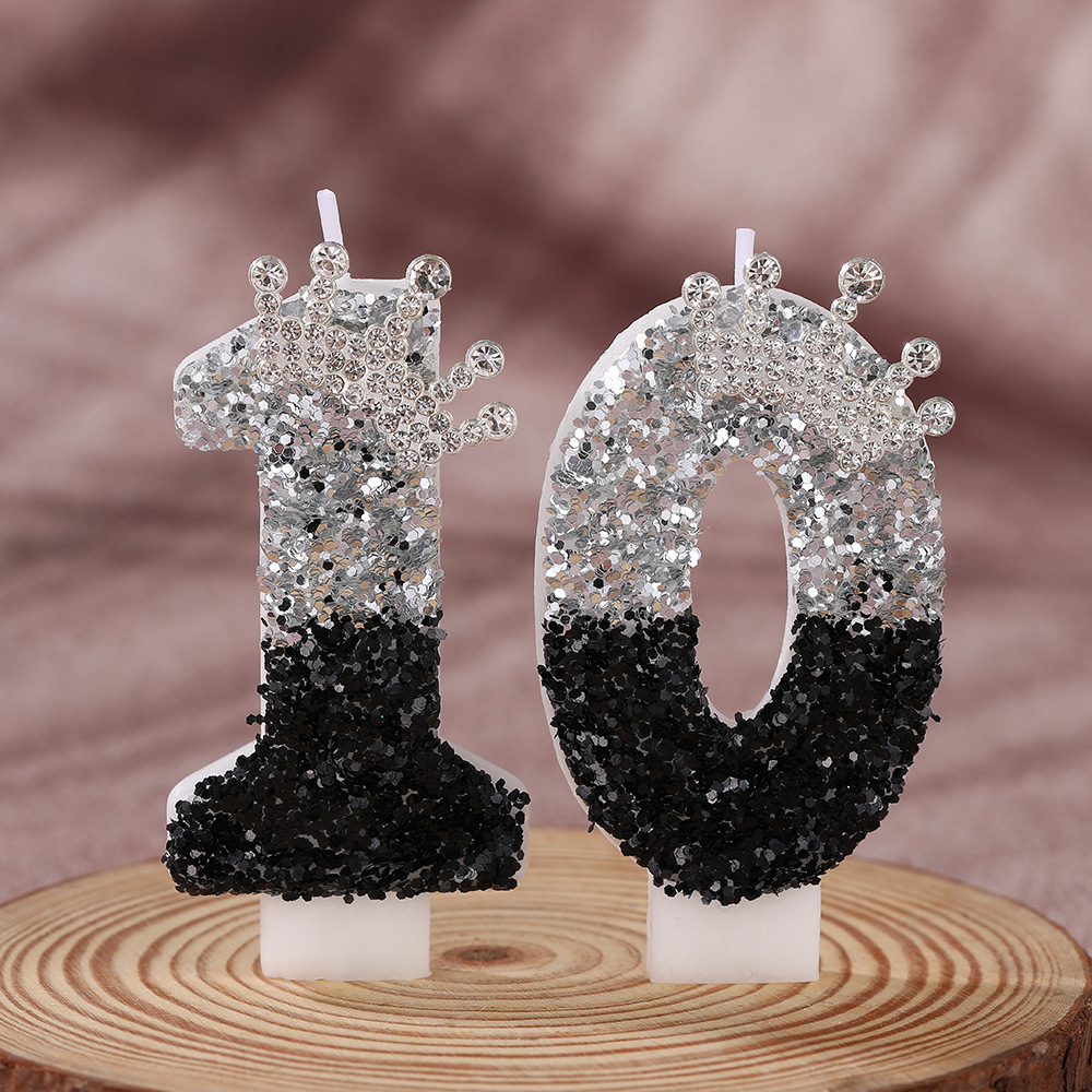 Black Silver Gradient Crown Ha - đánh giá và giá Candle Supplies Free Shipping