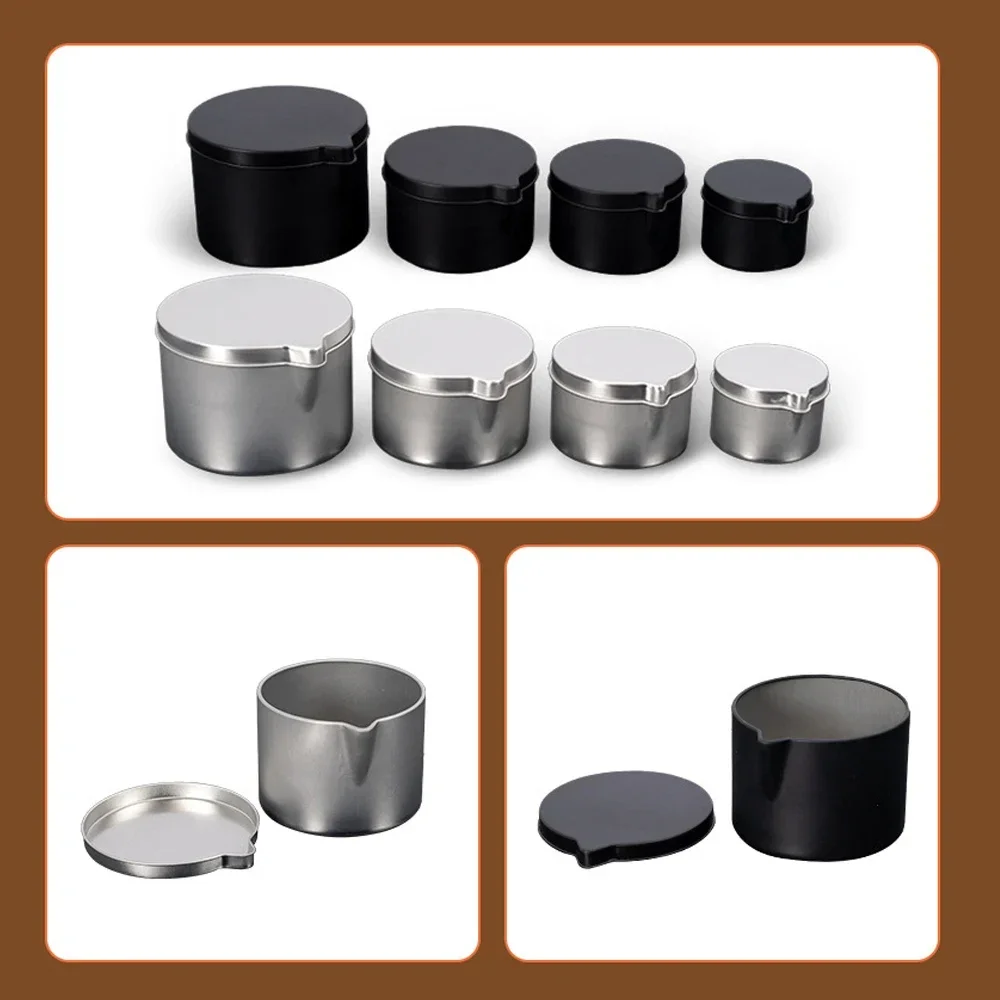 12PCS Silver Black Metal Tins  - đánh giá và giá Black Tin Candle