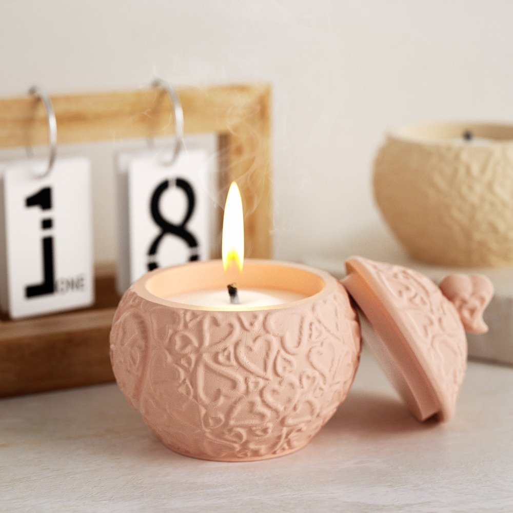 Floral Embossed Storage Box wi - đánh giá và giá Candle Vessel Supplies