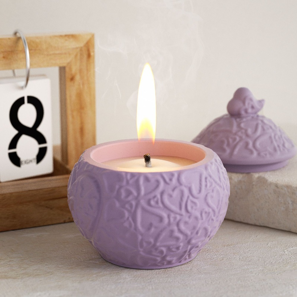 Floral Embossed Storage Box wi - đánh giá và giá Candle Vessel Supplies