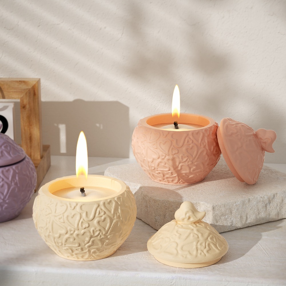 Floral Embossed Storage Box wi - đánh giá và giá Candle Vessel Supplies
